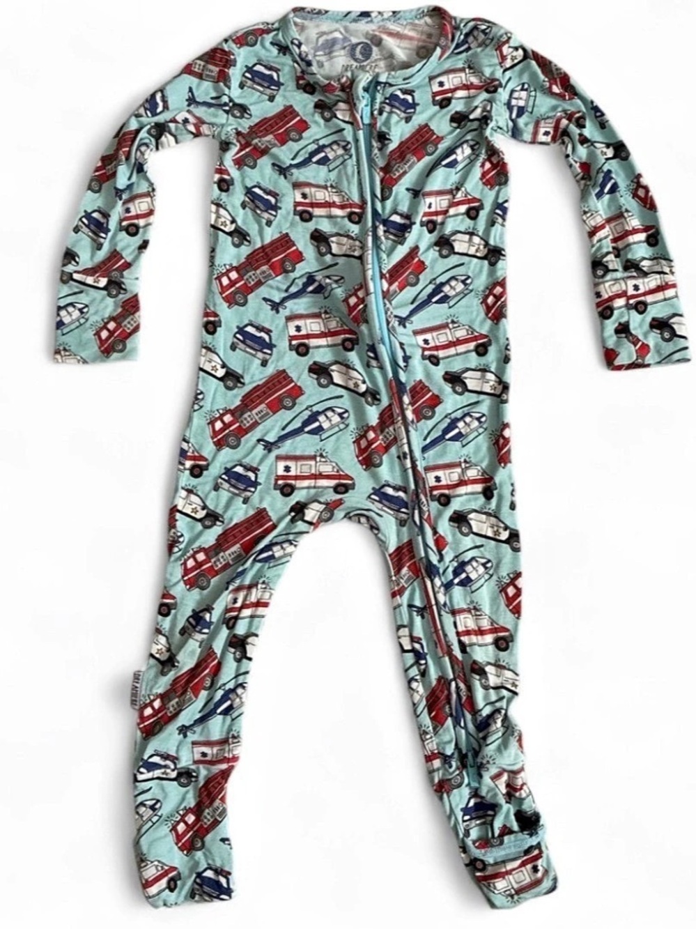 DREAMERE Baby Footie Blue & Red Size 12-18M Like New